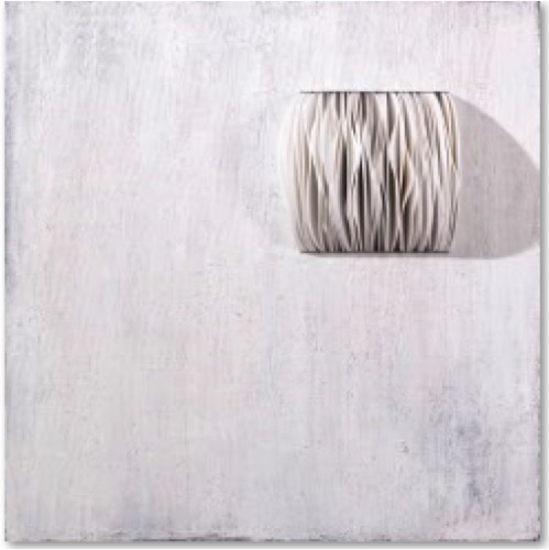 Cuadro Print Abstracto Color Ivory con Textura